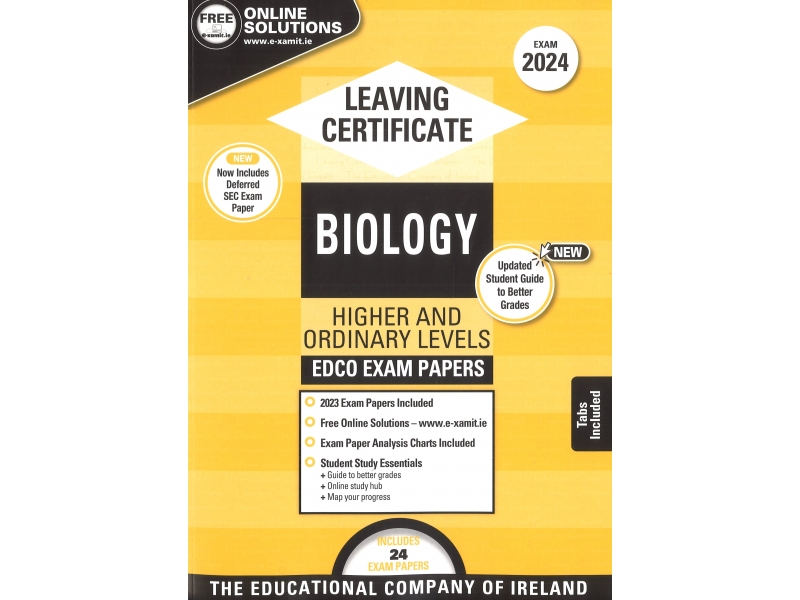 Edco Exam Papers - Leaving Certificate - Biology - Higher & Ordinary Levels 2024