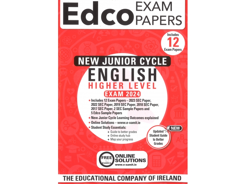 Edco Exam Papers - Junior Certificate - English - Higher Level 2024