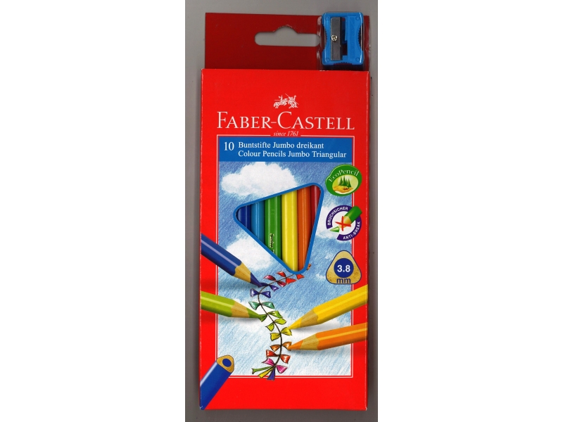 Faber-Castell Junior Grip Colouring Pencils 10 Pack