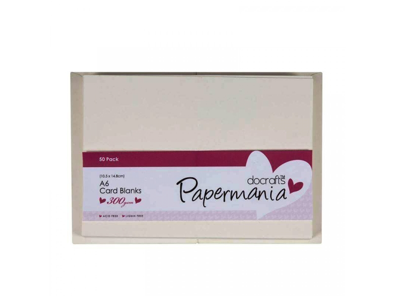 Papermania - A6 Card Blanks & Envelopes Cream 50pk