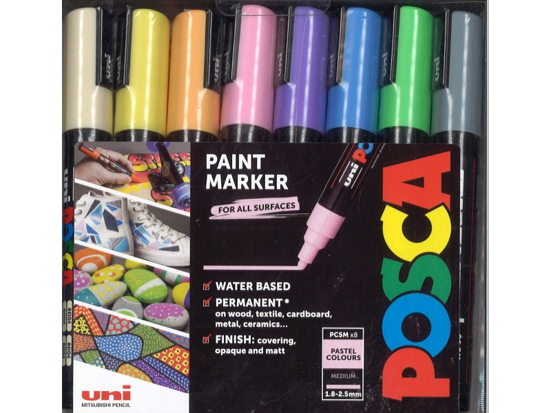 Posca Paint Marker - Pastel Colours - 12 Pack