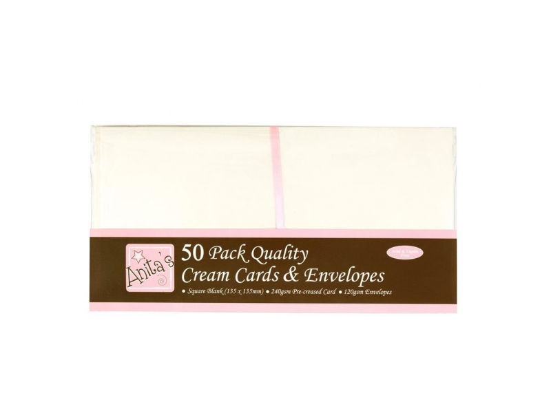Anita's - Square Cards & Envelopes Cream 50pk