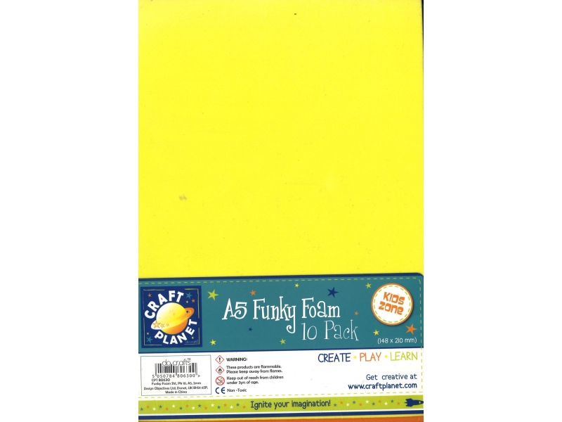 Foam A5 10 Pack Assorted Colours