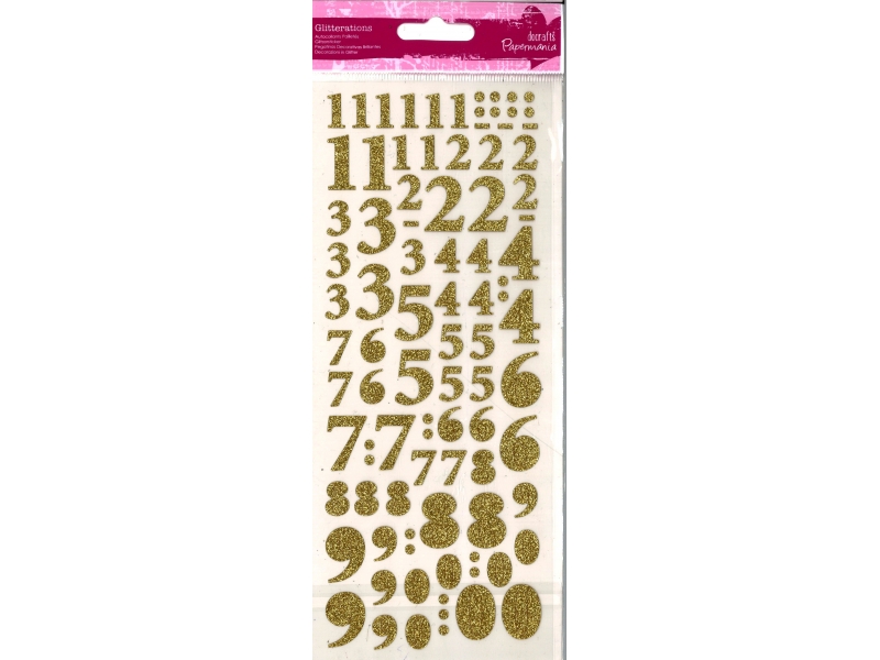 NUMBERS GOLD GLITTER
