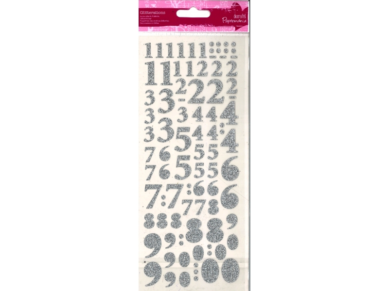 NUMBERS SILVER GLITTER