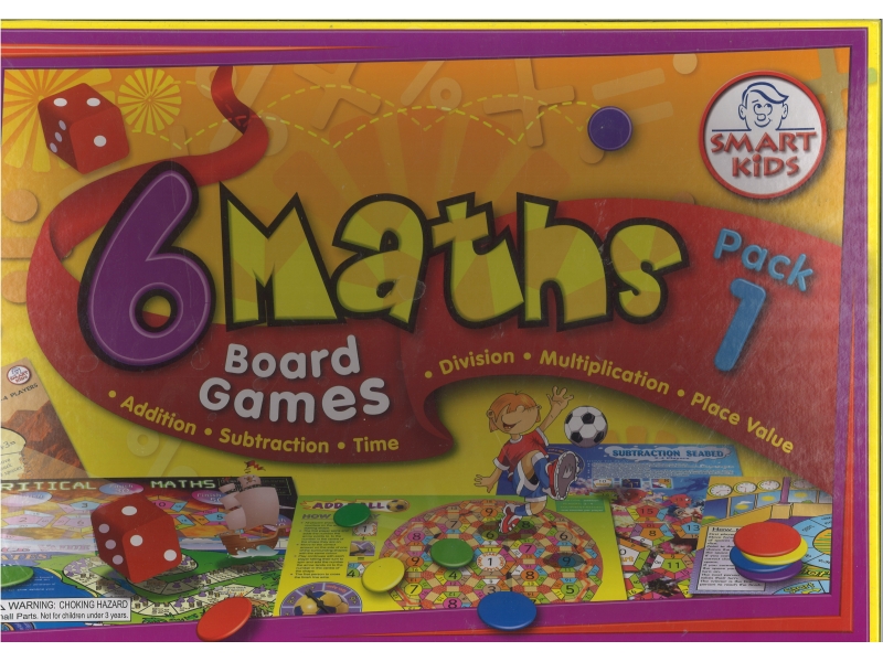 6 Maths Board Games Pack 1 - Smart Kids