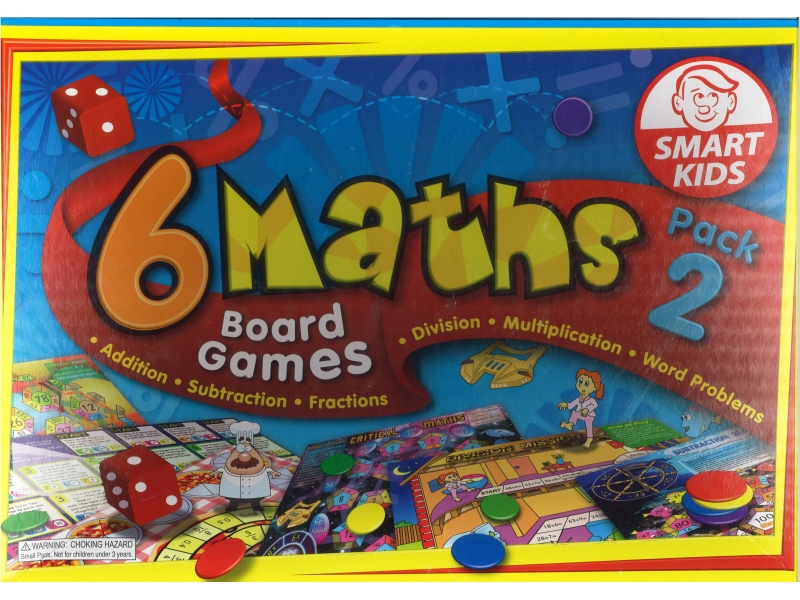 6 Maths Board Games  Pack 2 - Smart Kids