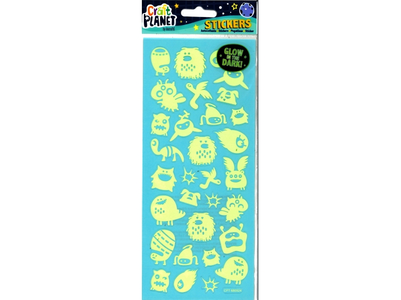 Craft Planet - Fun Stickers Glow In The Dark Monsters