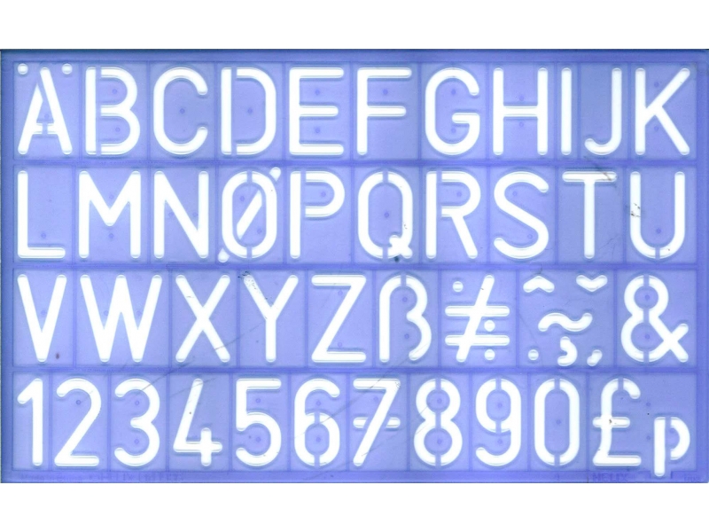 Stencil 30mm Capital Letters