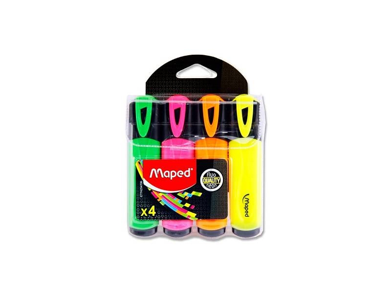 Maped Fluo 4 Pack Highlighters