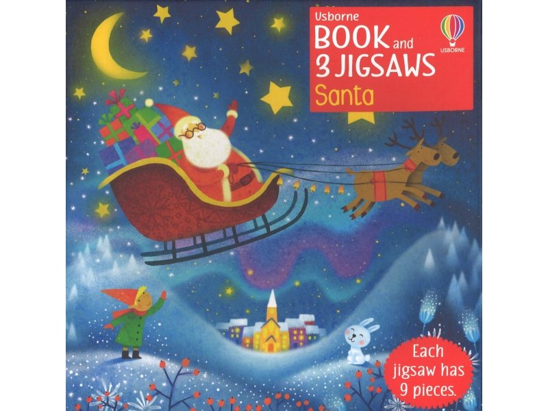 Usborne - Book And 3 Jigsaws - Santa
