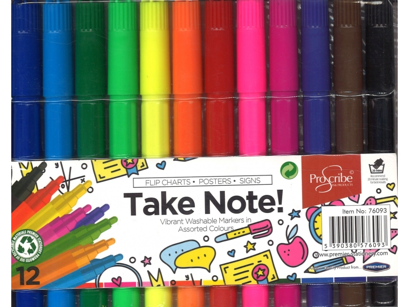 Take Note! Vibrant Washable Markers