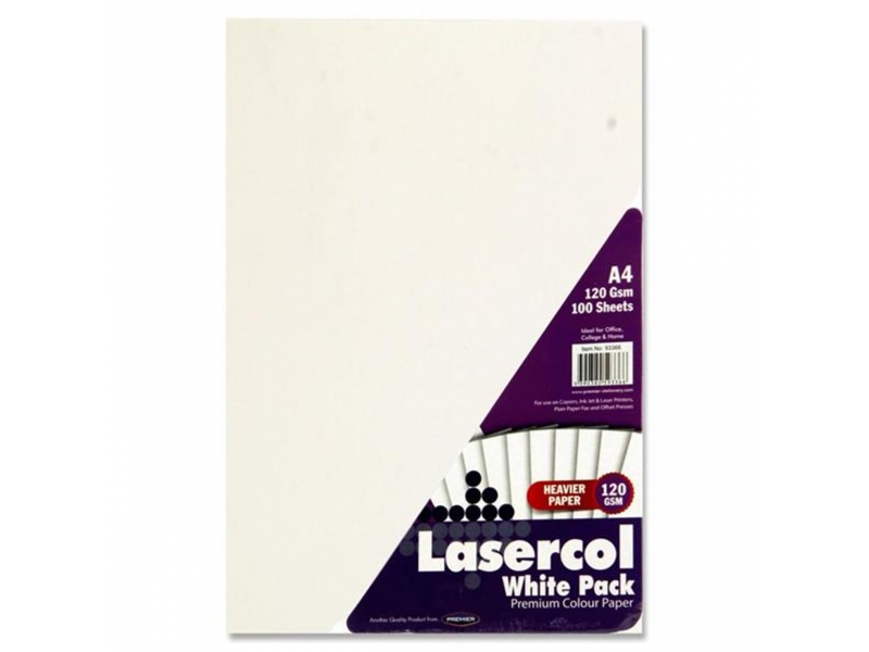 Lasercol A4 120gsm Activity Paper 100 Sheets - White