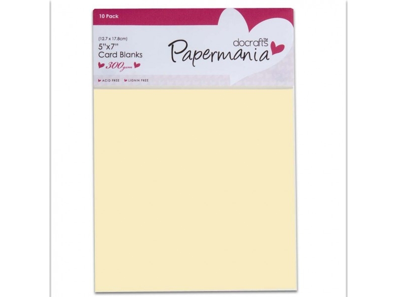 Papermania - 5x7 Card Blanks & Envelopes Cream 10pk