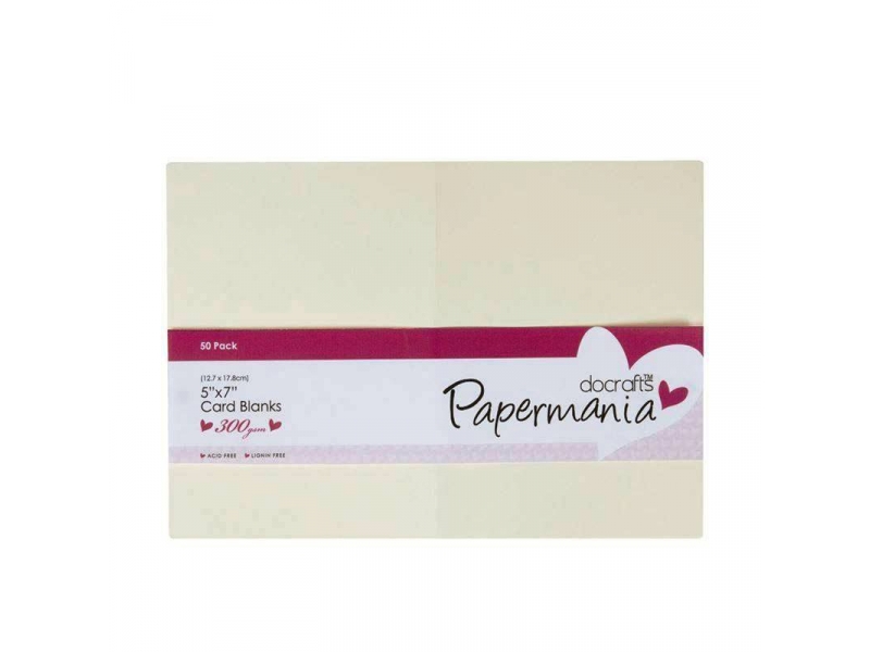 Papermania - 5x7 Card Blanks & Envelopes Cream 50pk