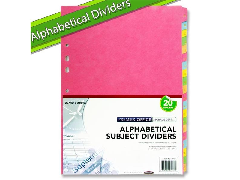 Dividers A-Z Index