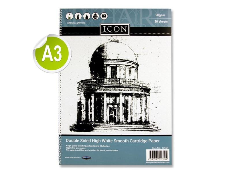 Sketch Pad A3 90gsm - 30 Sheets - Spiral