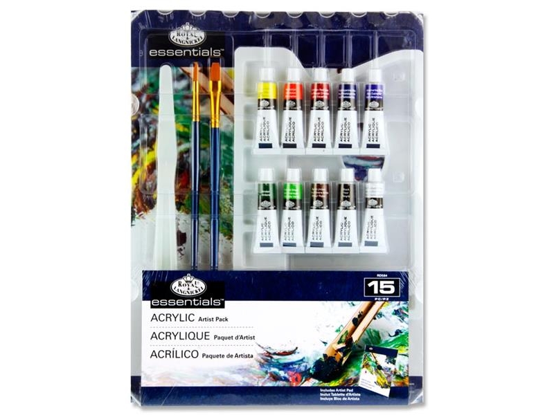 Royal Langnickel Essentials - Acrylic Artist Pack 15 Pieces