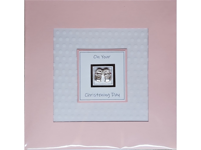 Helen McKeon Handmade Card - Christening (Pink)