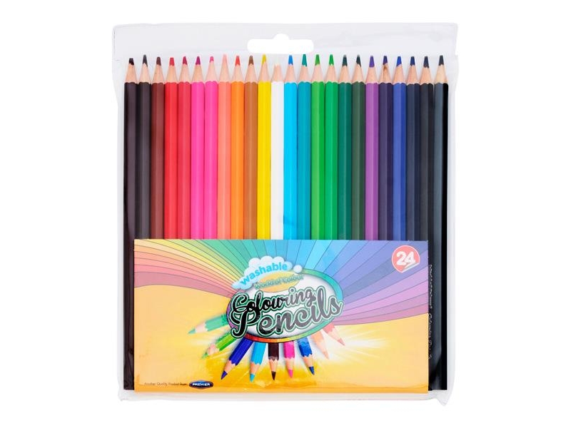  24 Full Size Colouring Pencils Pack