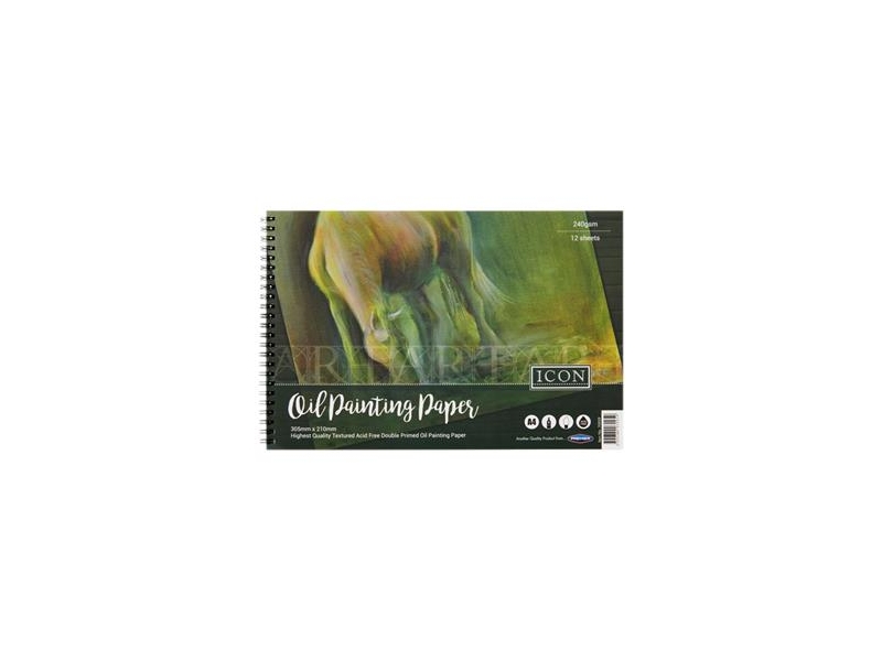 Icon A4 240gsm Wiro Oil Painting Pad 12 Sheets