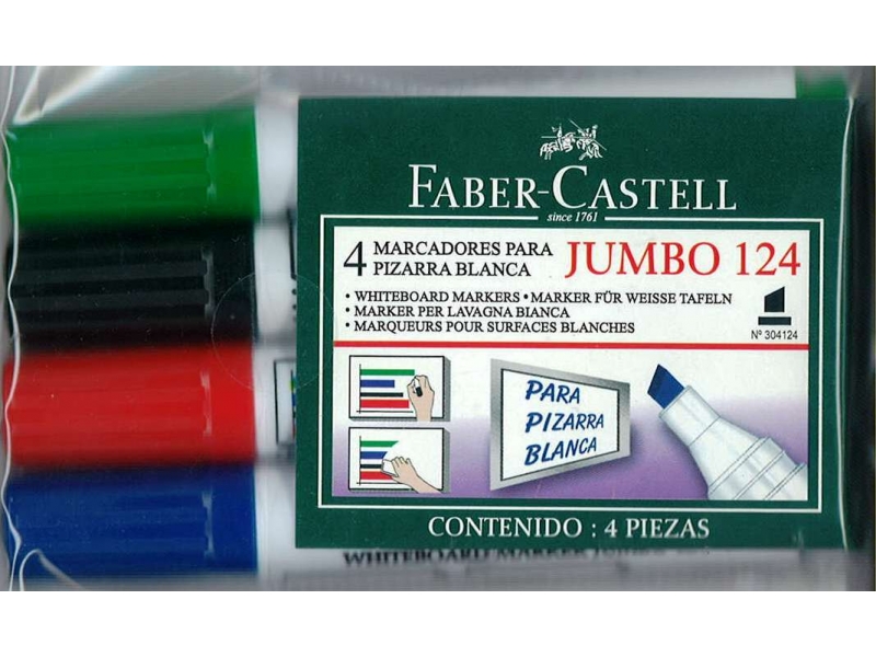 Faber-Castell Chisel Whiteboard Markers 4 Pack