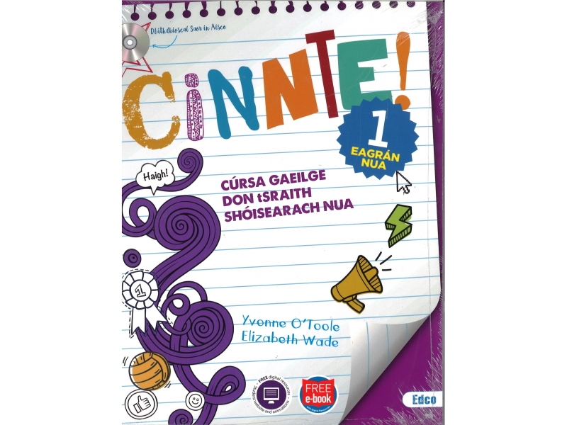Cinnte 1 Eagrán Nua Pack - Junior Cycle Irish - Includes Free eBook