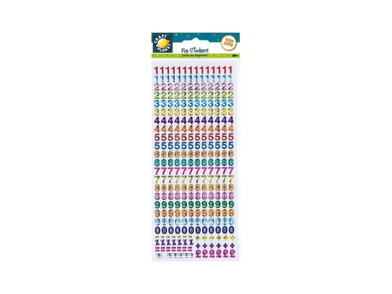 Craft Planet - Fun Stickers Holoraphic Numbers
