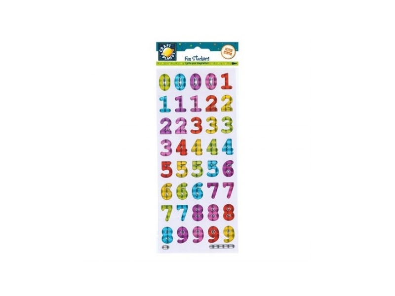 Craft Planet - Fun Stickers Bold Reflective Numbers