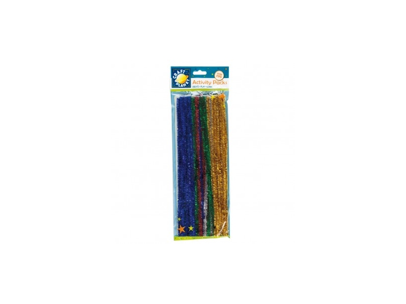Stems Glitter (40pk) - 5 Assorted Colours (300mm)