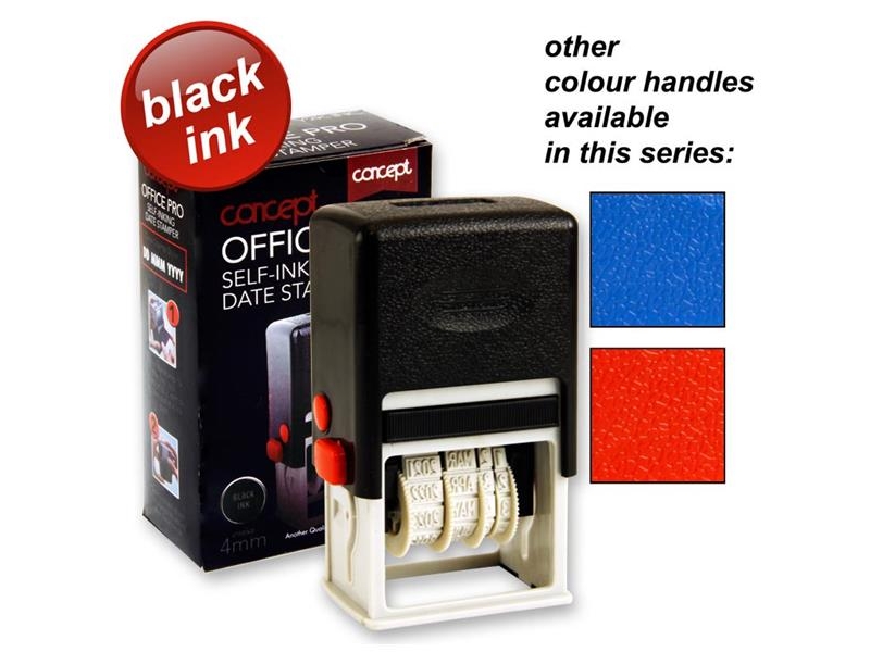 Concept Self-Inking Date Stamper - Assorted Colours