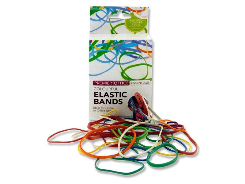 Rubber Bands Assorted Sizes Large Box - 100g