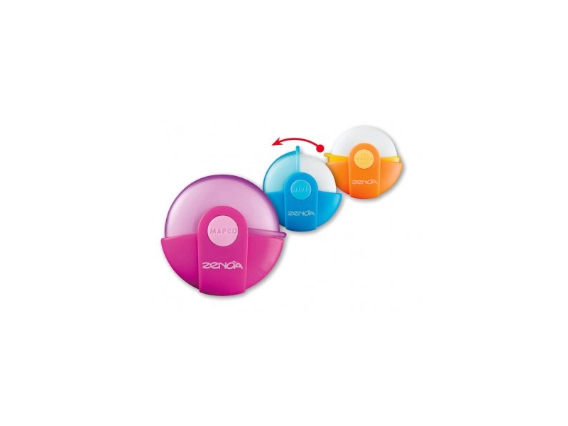 Zeno Circle Eraser With Cover - Assorted Colours
