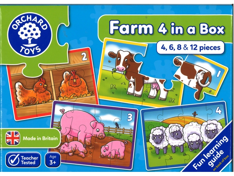 Farm puzzles 4 in a box