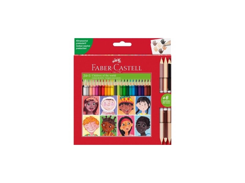 Faber Castell Children of the World Triangular Pencil set 24+3