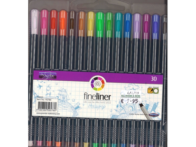 Proscribe Fineliner 0.4mm Pack Of 30