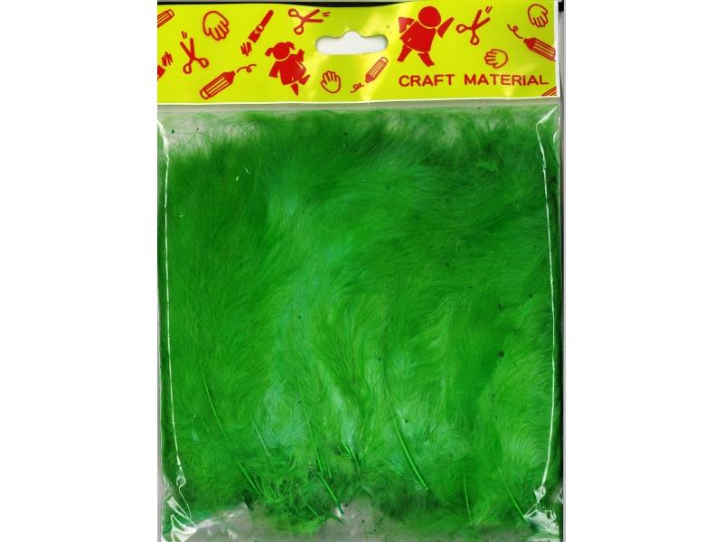Feathers 7cm 200's Green
