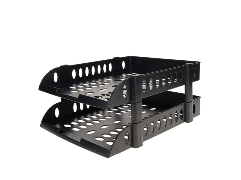 Concept Two Tiered Paper Tray - Black