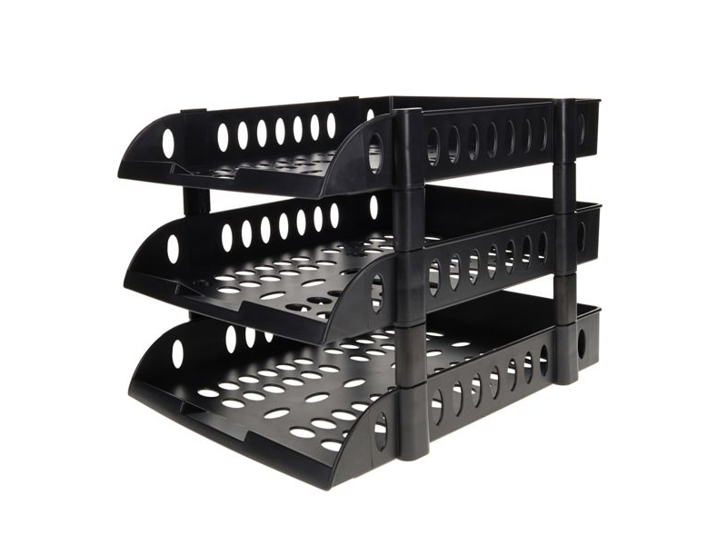 oncept Three Tiered Paper Tray - Black