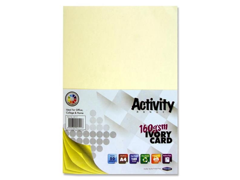 Ivory Card A4 50 Pack 160gsm