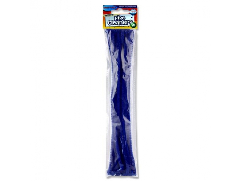 Pack of 25 Blue Pipe Cleaners by Crafty Bitz