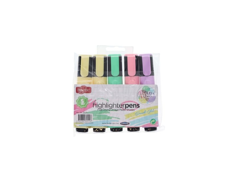 ProScribe Pkt.5 Pastel Highlighter Pens - Asst