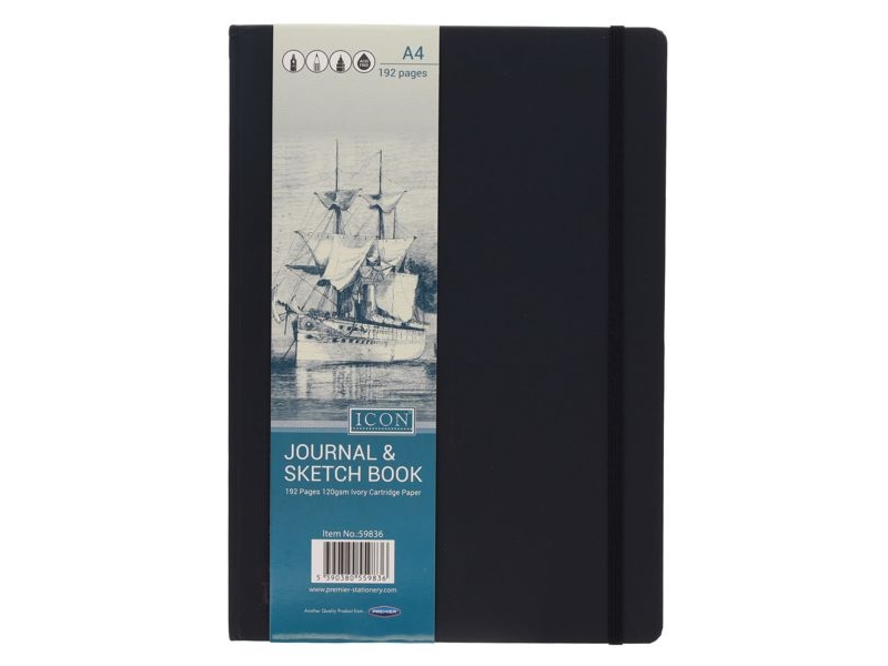 A4 Journal and Sketch Book - 192pg - 120gsm