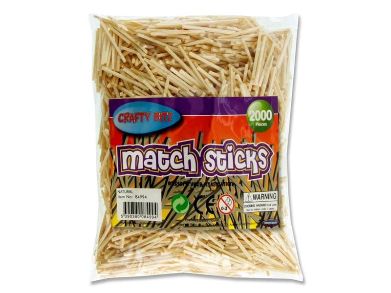 Match sticks natural 2000 pack