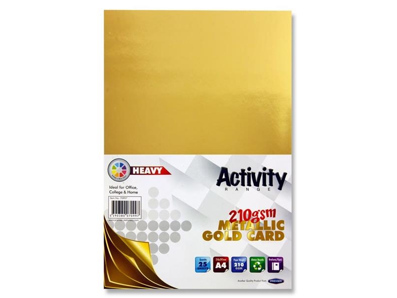 Metallic Gold Card A4 25 pack 160gsm