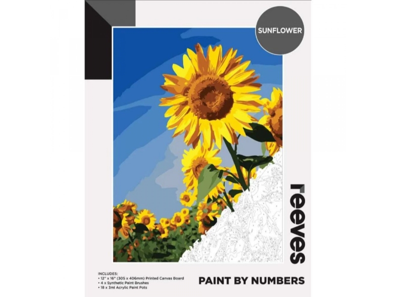 Reeves Artist Acrylic Paint by Numbers - Sunflower
