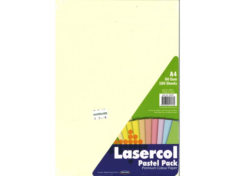Pastel Rainbow Coloured Paper A4 Pack 100 - 80gsm