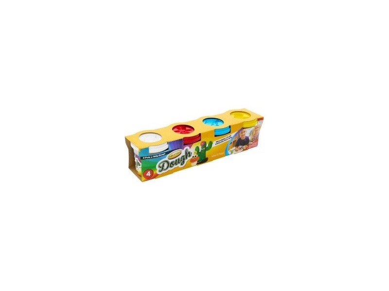  World of Colour 4x140g Pots Play Dough With Mould Lid