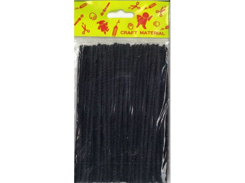 Pipe Cleaners 15cm 50's - Black