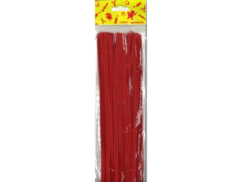 Pipe Cleaners 30cm 25's - Red